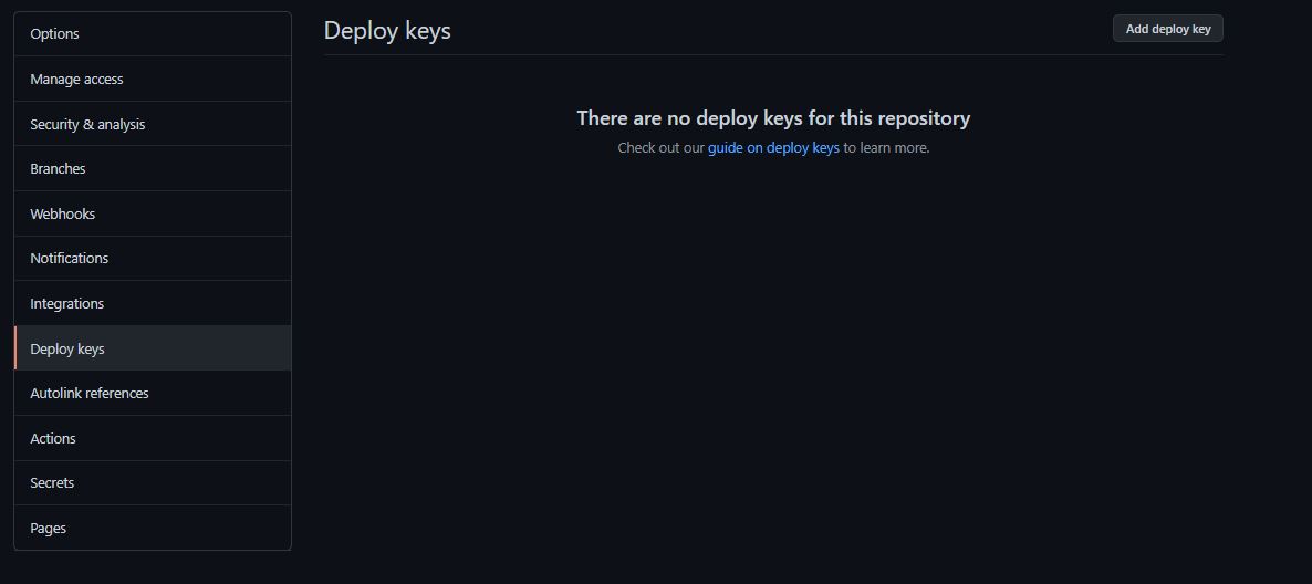 GitHub SSH deploy key